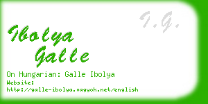 ibolya galle business card